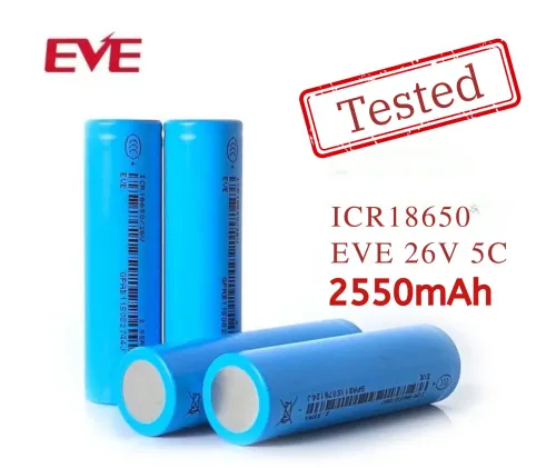 EVE ICR18650 2550mAh Li-Ion Cell for Power Tools & Flashlights â Grade A